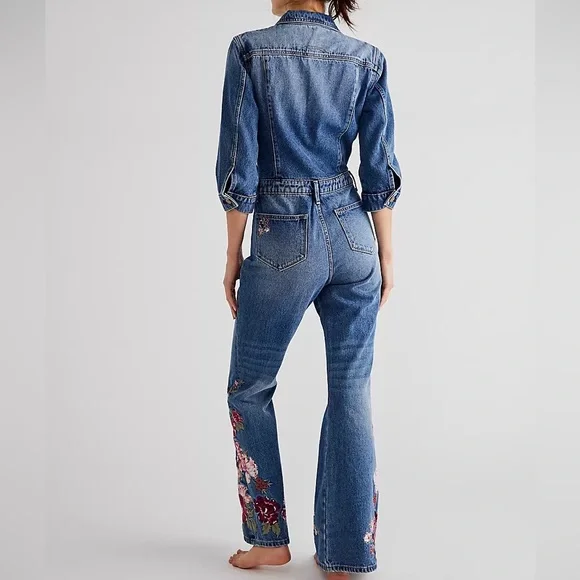 Driftwood Embroidered Love It Jumpsuit - Picture 2 of 4